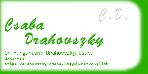 csaba drahovszky business card